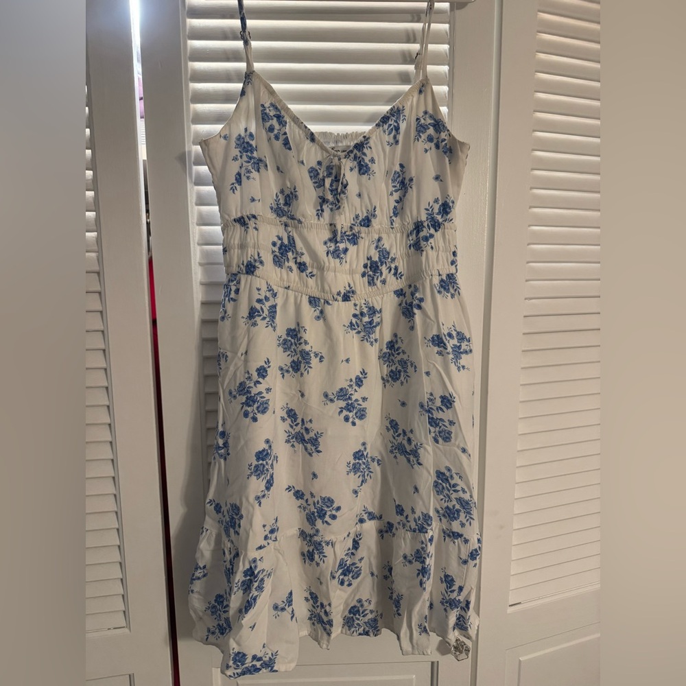 Hollister Blue Floral Midi Dress